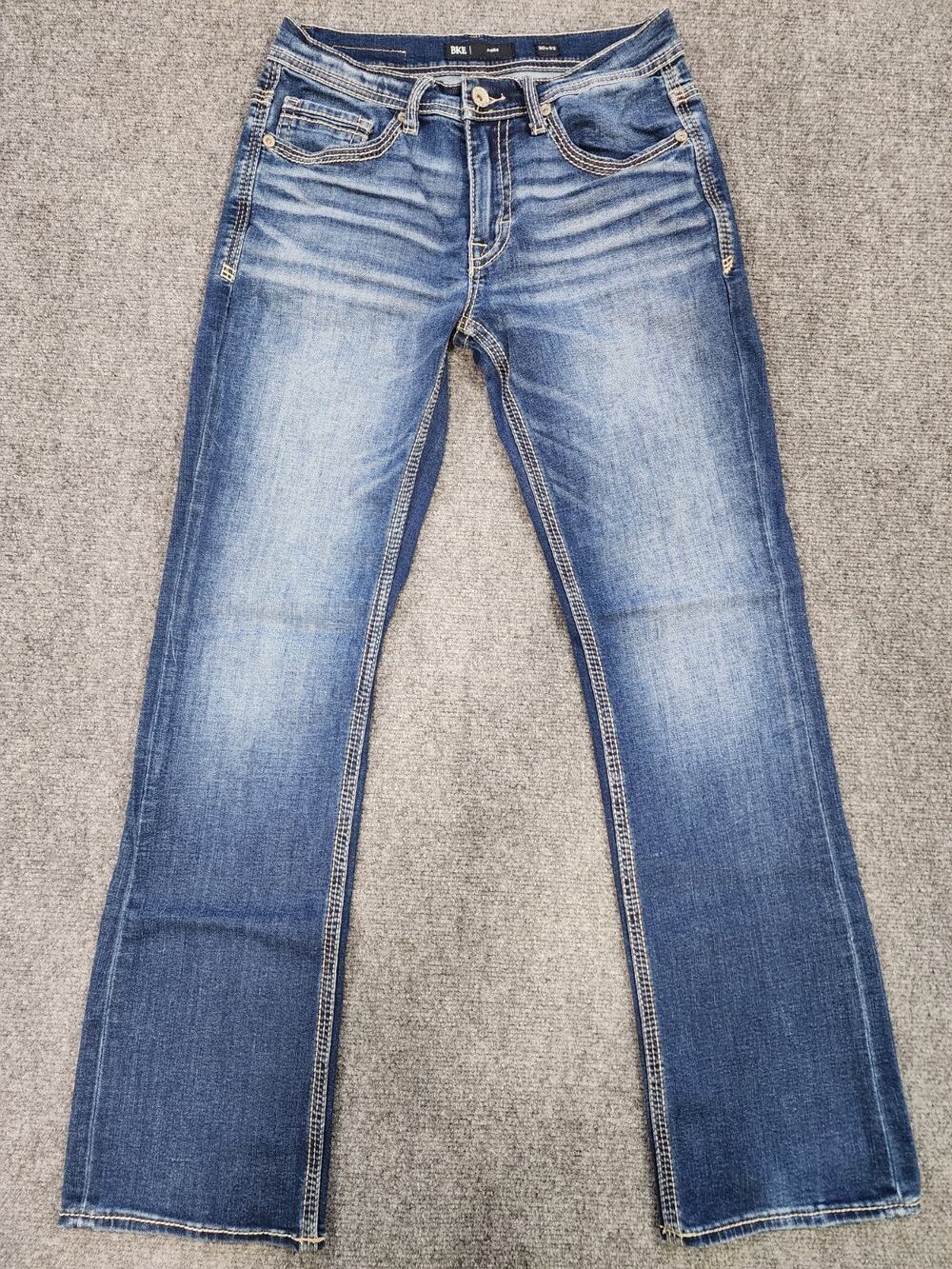 BKE Aiden Men's 30x32 Slim Fit Bootcut Stretch Blue Jeans Denim ABS21401